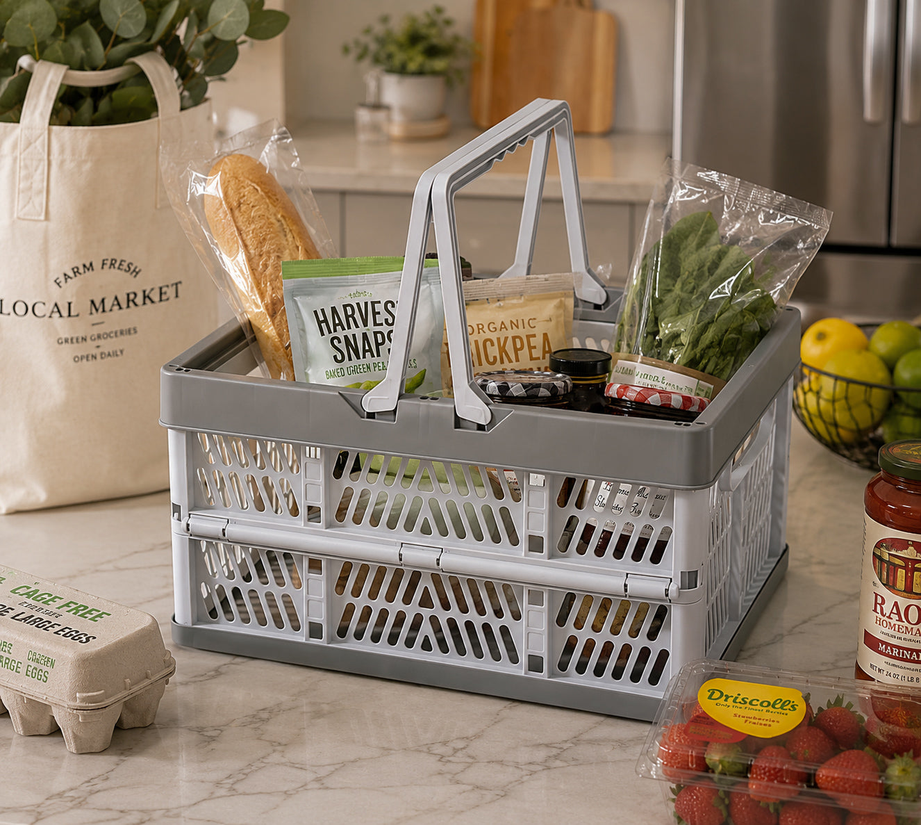 Fold & Go Market Basket ( 3 colors available )