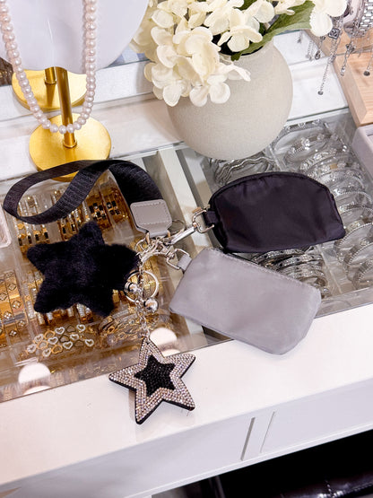 Dual Pouch Charm Wallet