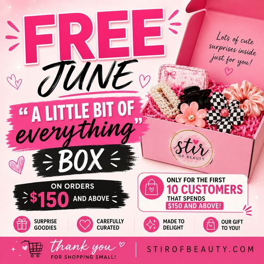 FREE JUNE “A LITTLE BIT OF EVERYTHING” BOX 🎁✨
on orders $150+ today only!