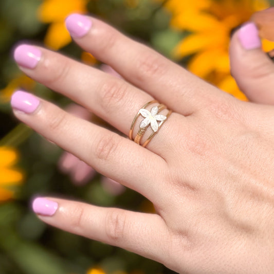 Dahlia Adjustable Open Ring | B-270