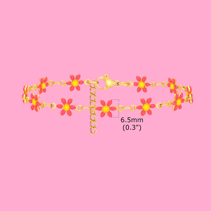 Daisy Pink Bracelet