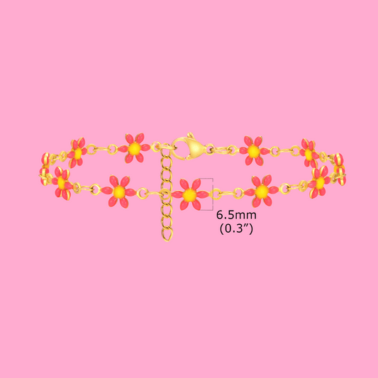Daisy Pink Bracelet