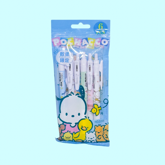 Pochacco Blue Pack Pens - 6 pcs