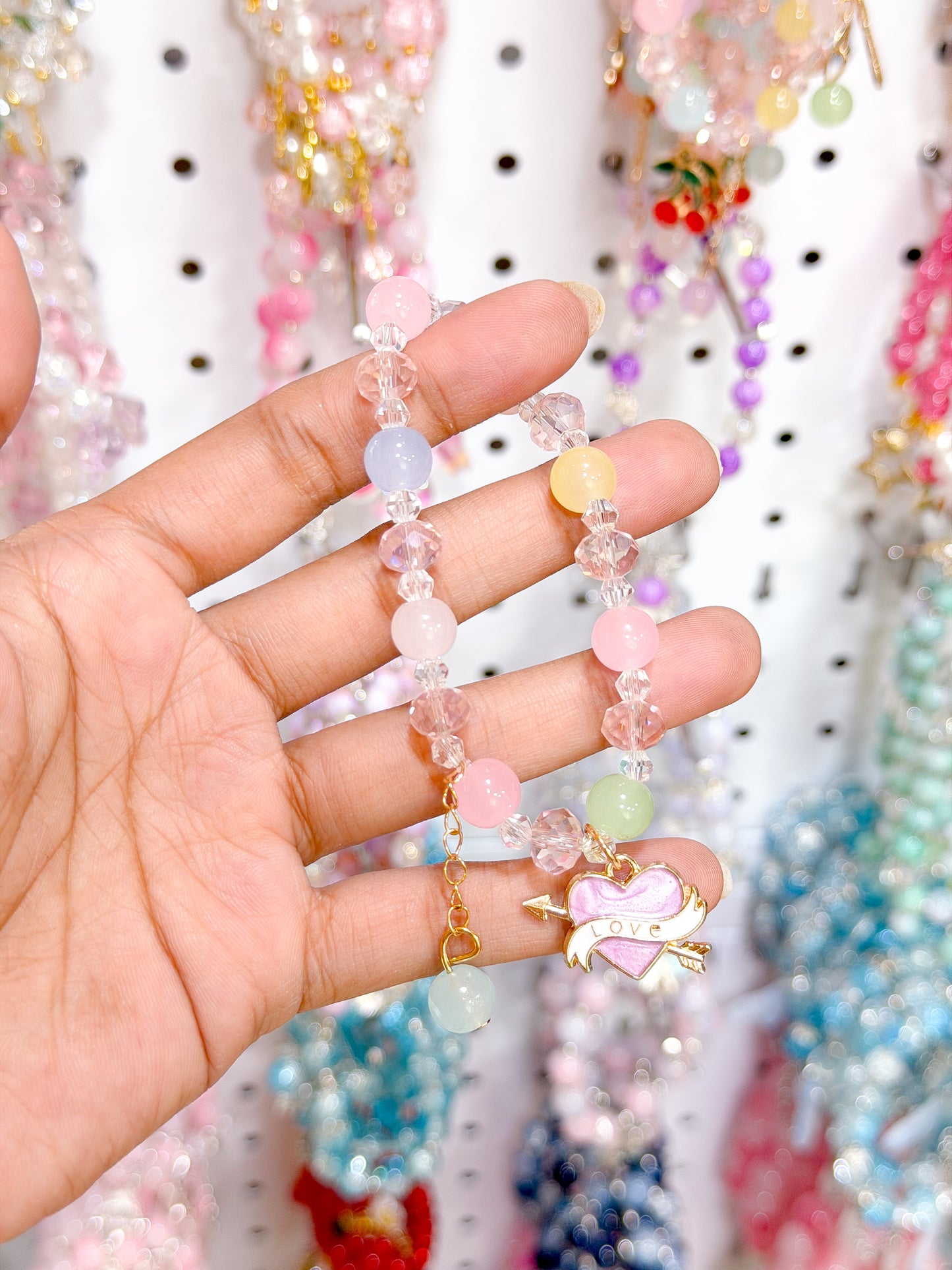 Multi-Color Lucky Charm Beaded Bracelet