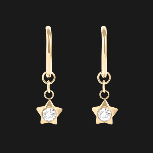 Wish Upon a Star Huggie Earrings