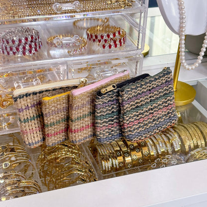 Isla Woven Stripe Coin Purse