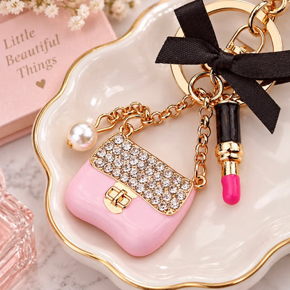 Glam Girl Purse Charm Keychain