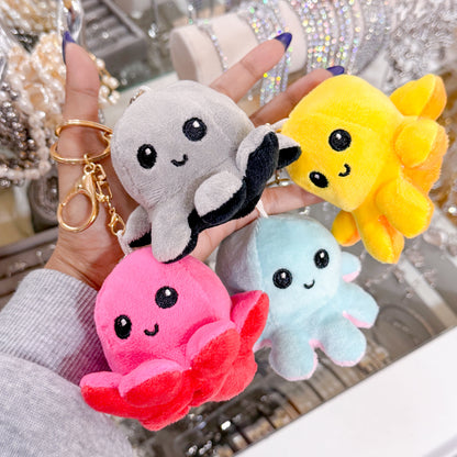 Reversible Octopus Bag Charm / Keychain