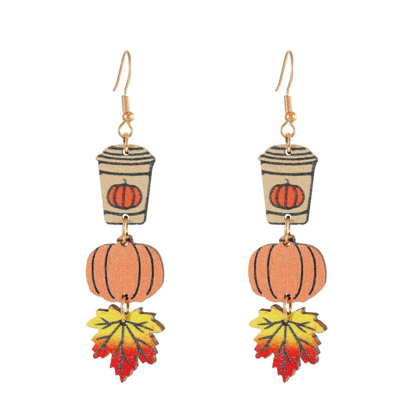 Pumkin Spice Latte Coffee Dangling Earrings