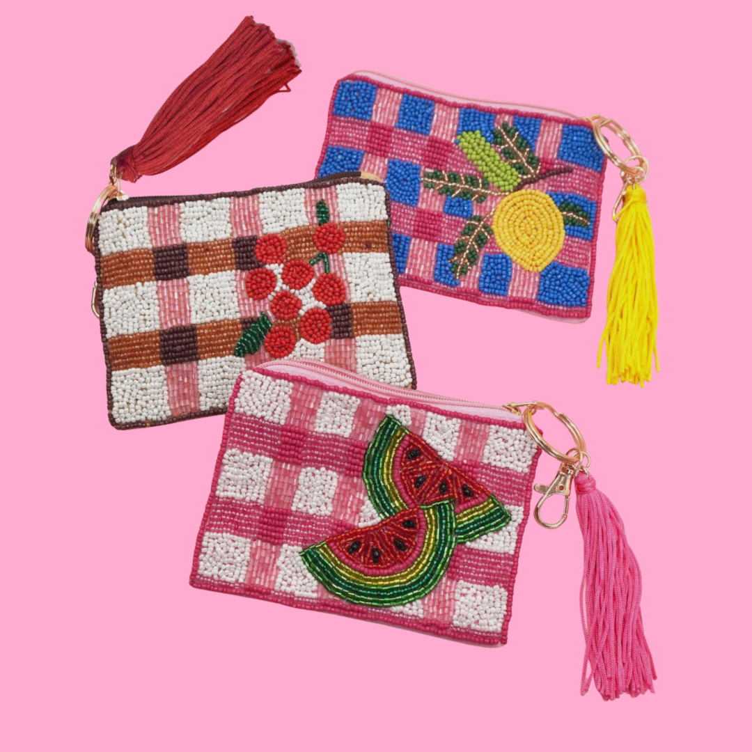 Beaded Fruit Pouch