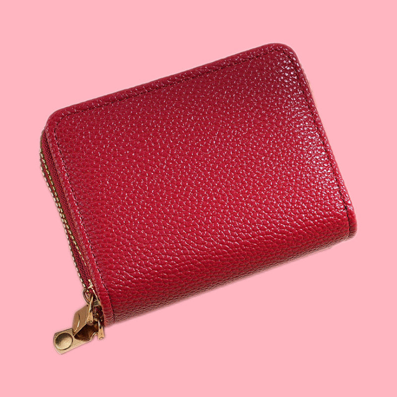 Double Zipper Compact Wallet