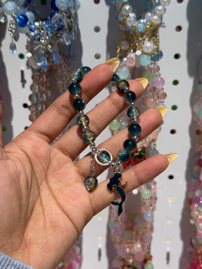 Ocean & Galaxy Dreams Lucky Charm Beaded Bracelet