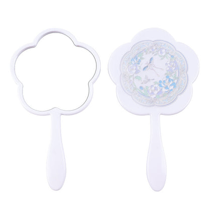 Vintage Floral Flower Shaped Handheld Mirror