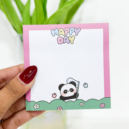 Happy Day Panda Memo Pad