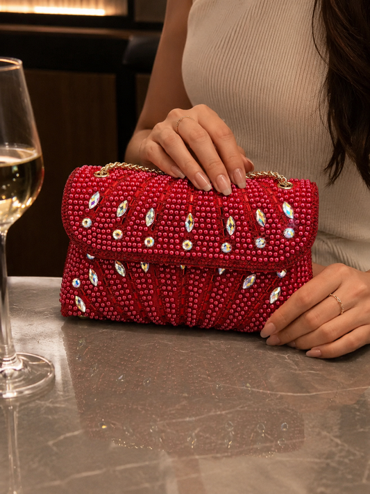Beaded Crystal Evening Bag