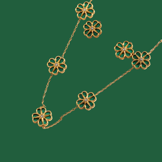 Ivory Blossom Necklace & Earrings Sets