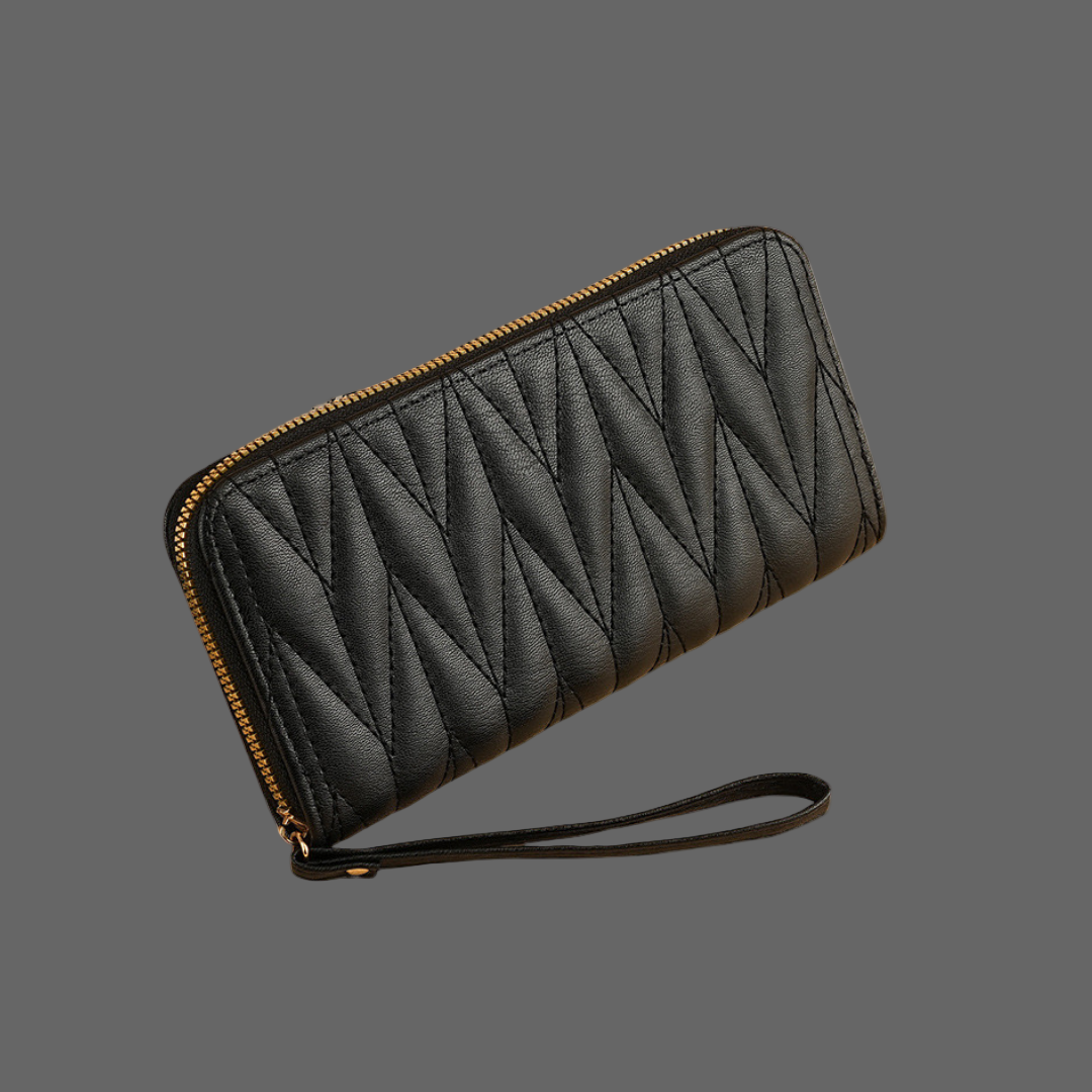 Zigzag Quilted Long Wallet ( 3 Colors Available )