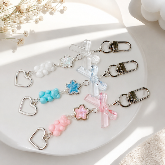 Teddy Heart Bag Charm