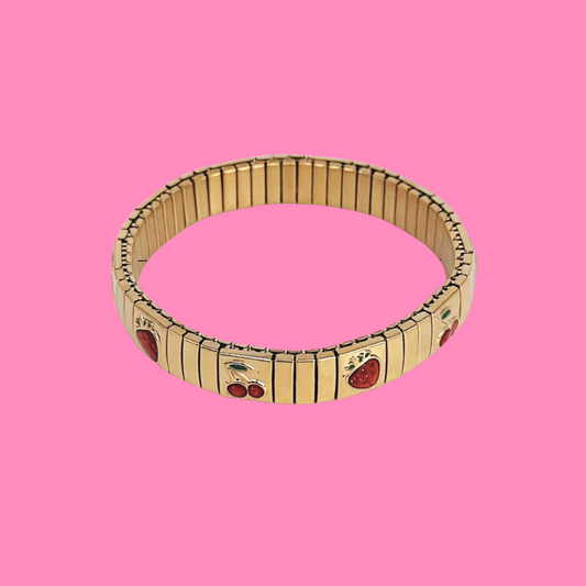 Cherry & Strawberry Combo Band Bracelet