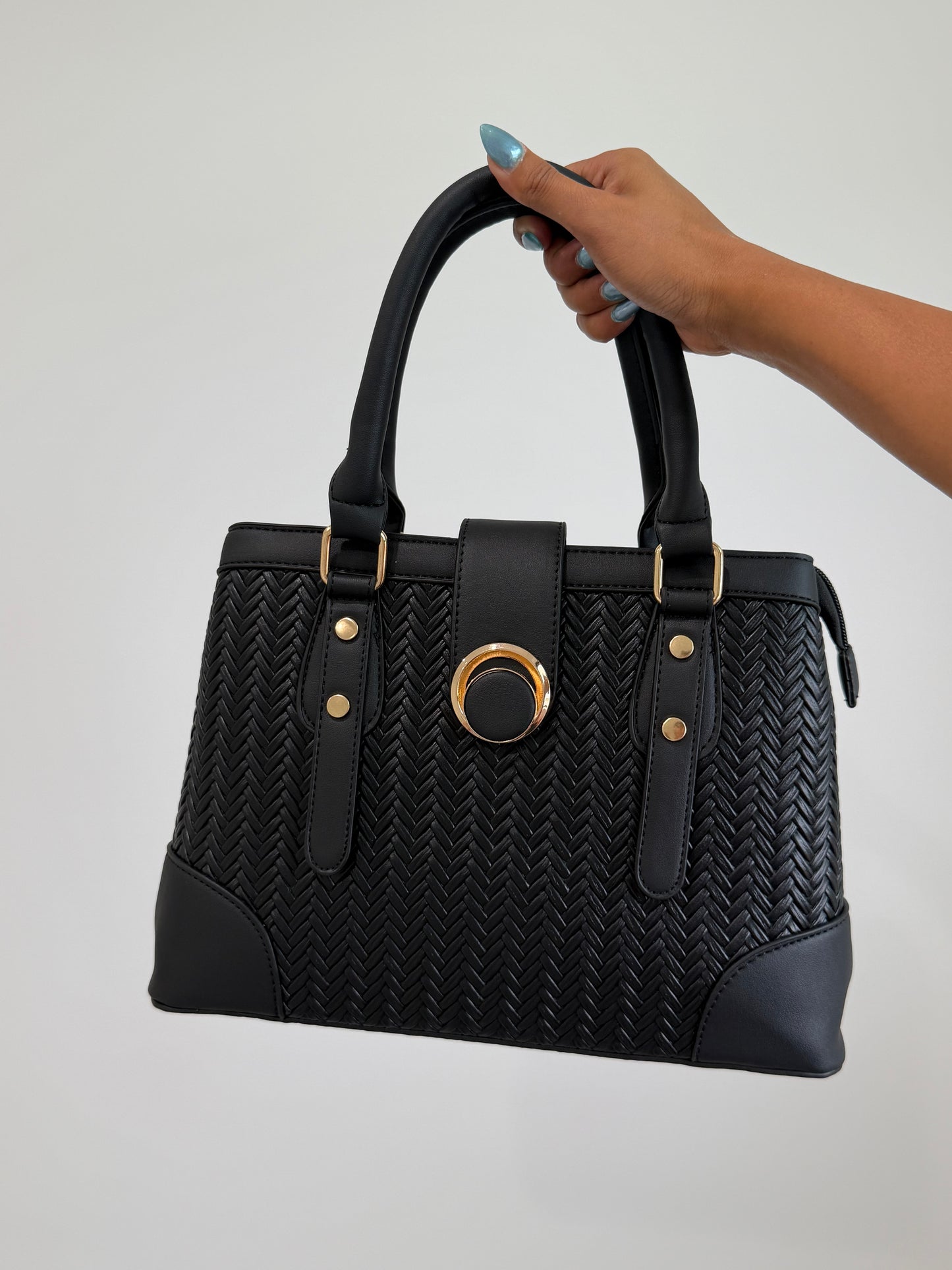 Woven Satchel Crossbody Bag