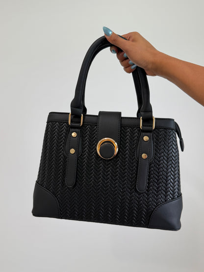 Woven Satchel Crossbody Bag