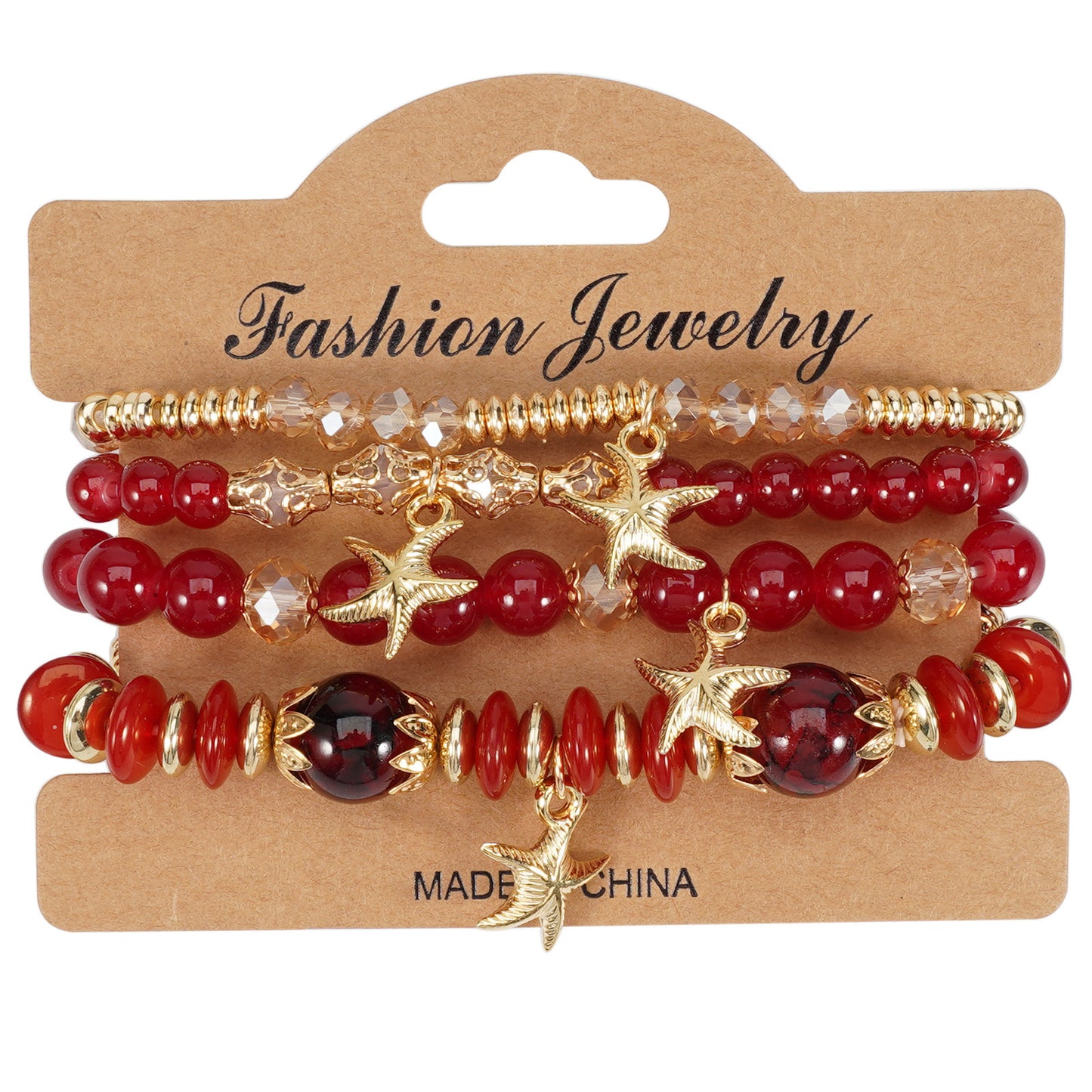 Starfish Crystal Layered Bracelets ( 3 colors available )