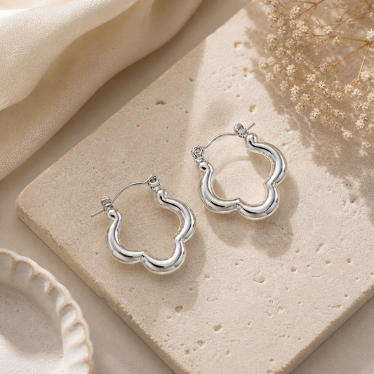 Sweet Bloom Hoop Earrings