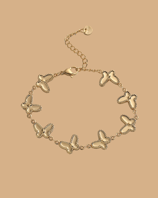Butterfly Link Bracelet ( Gold & Silver )