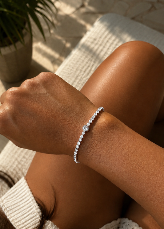 Starlight Tennis Bracelet | Tarnish Resistant B-228