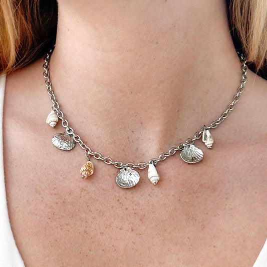 Coastal Charm Necklace - Tarnished Resistant