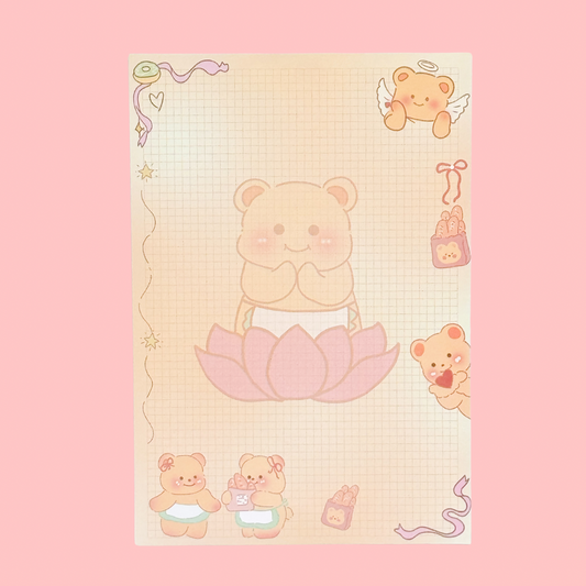 Lotus Bear Memo Pad