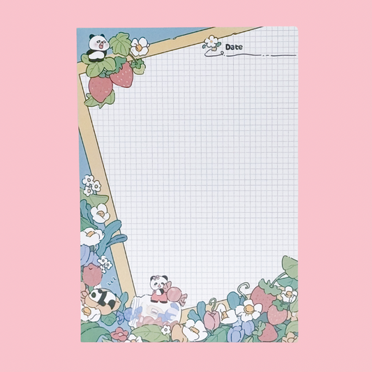 Strawberry Panda Memo Pad