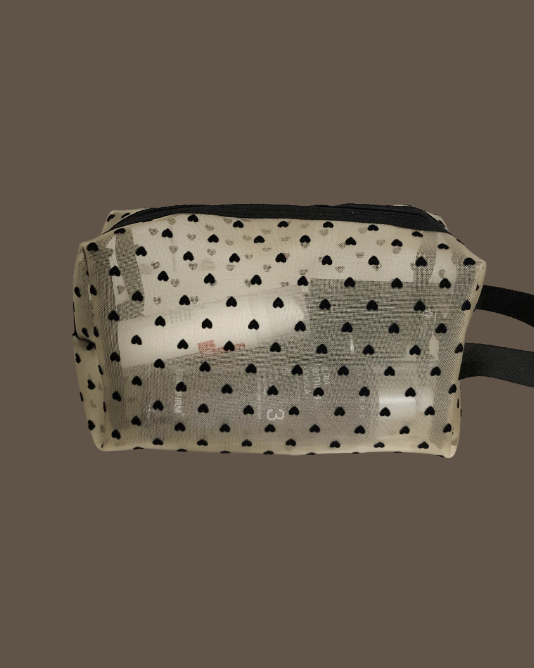 Sweetheart  Mesh Beauty Pouch ( Contents not included )