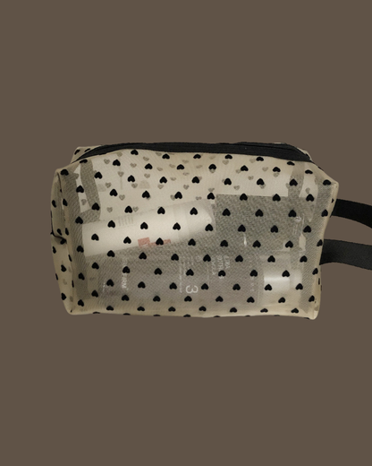 Sweetheart  Mesh Beauty Pouch ( Contents not included )