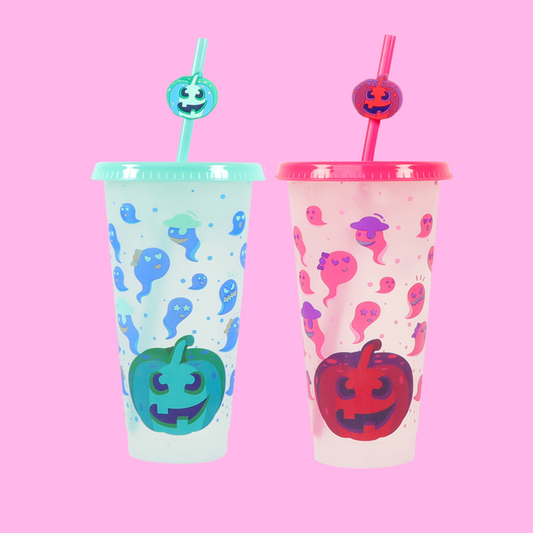 Spooky Ghost Pumpkin Cups ( Cold Drinks Only )