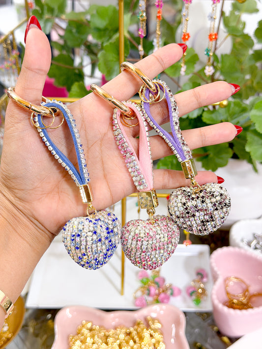 New Heart Bag Charms ( 3 Colors )