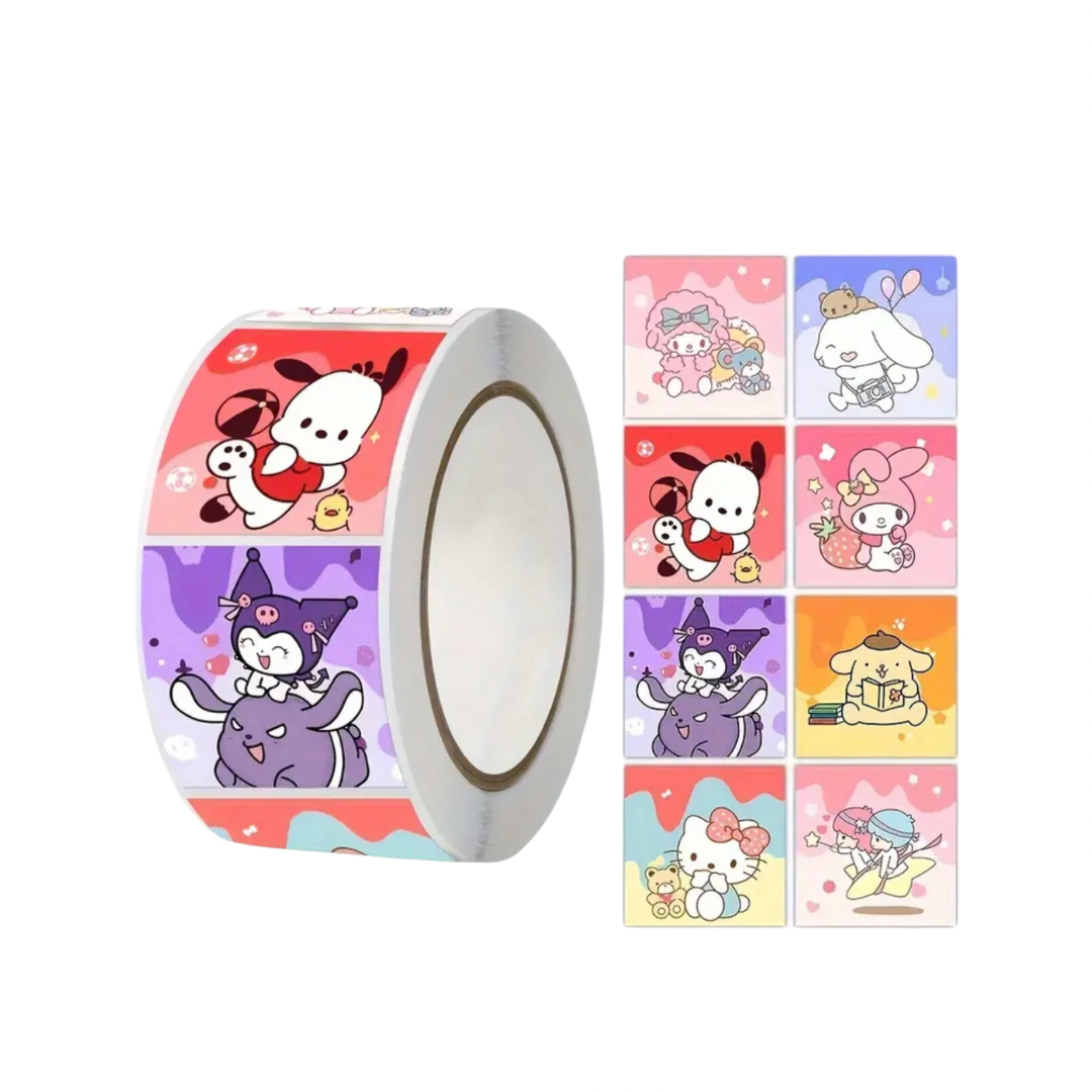 Cartoon Sticker Rolls ( 500 pcs sticker in one roll)