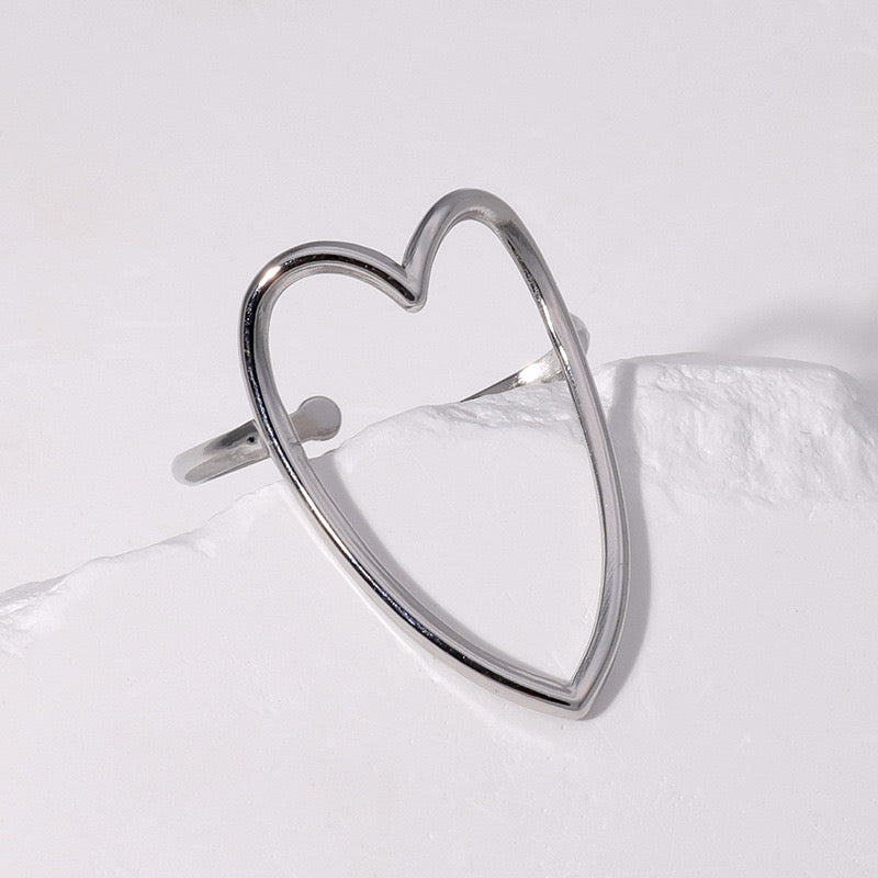 Open Heart Ring ( Gold & Silver )