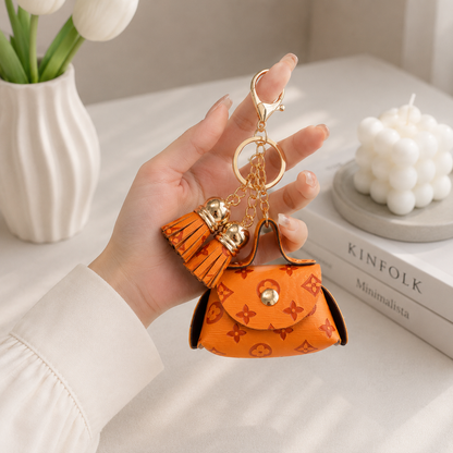 Mini Flower Bag Charm Keychain