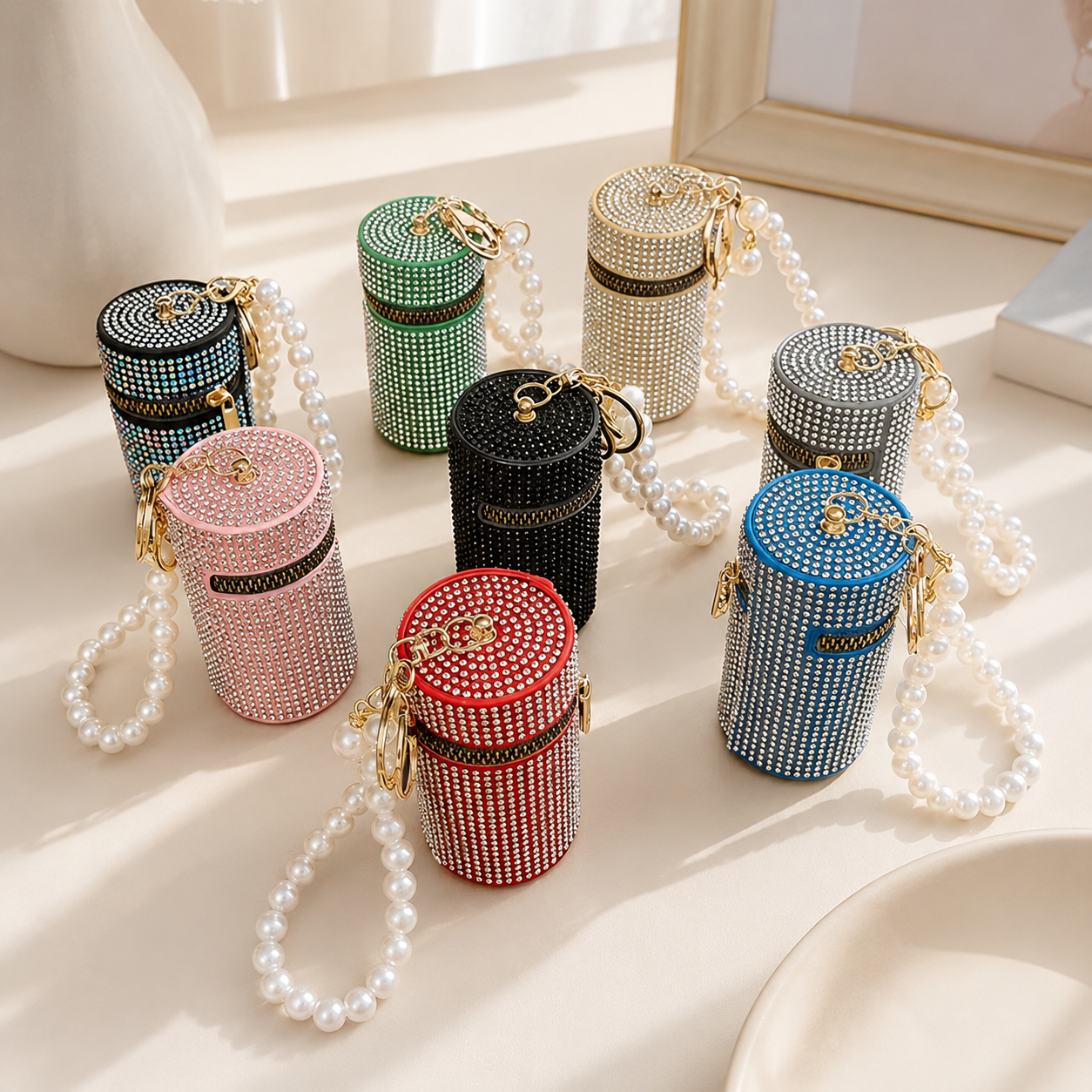 Glitzy Clip-On Bag Charm