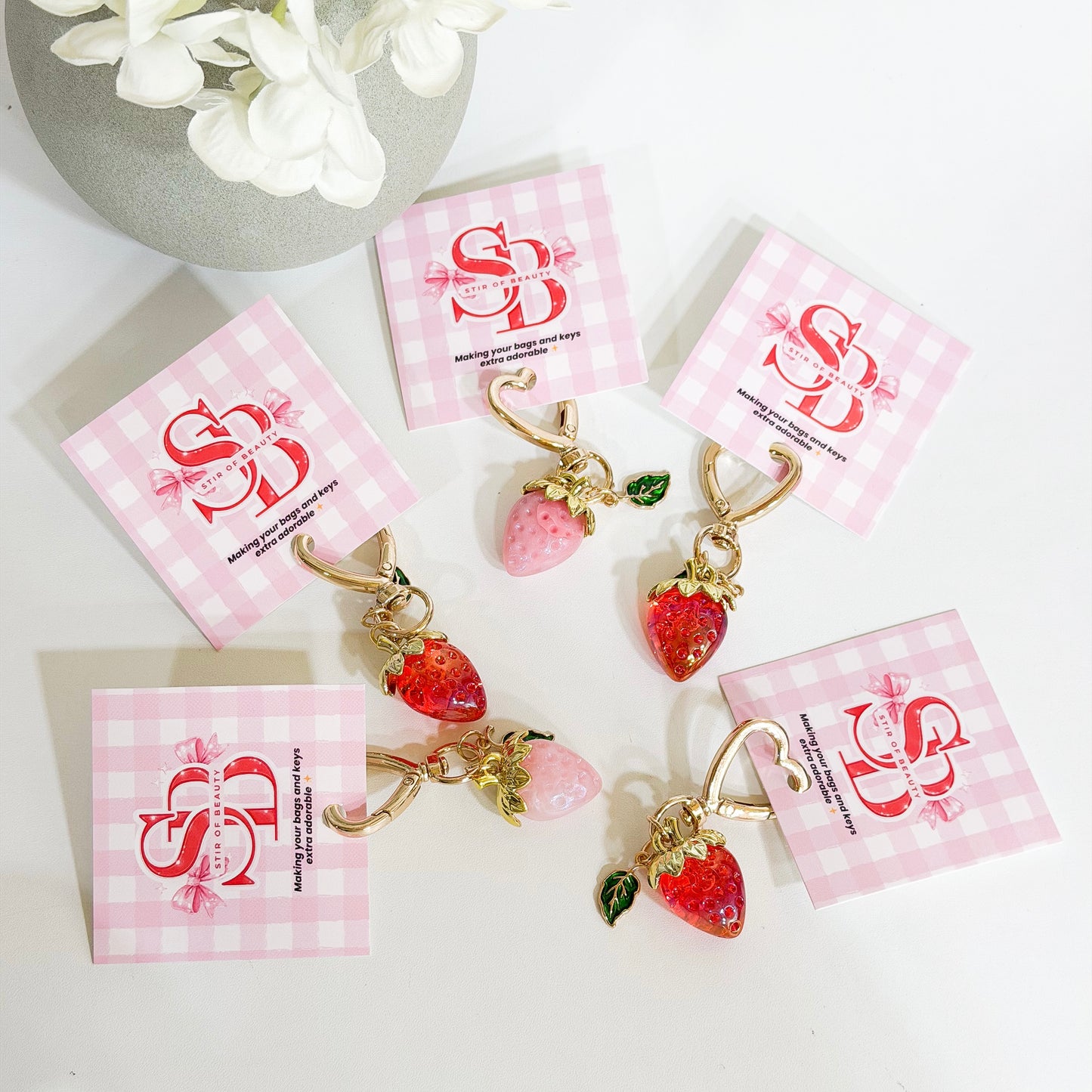 Strawberry Bag Charm