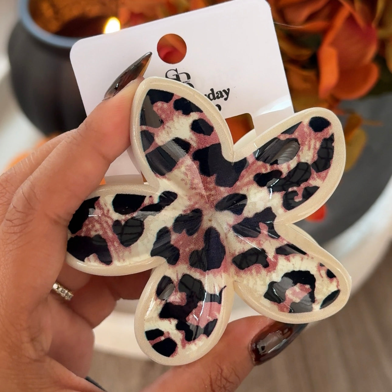 Leopard Hair Claw Clips