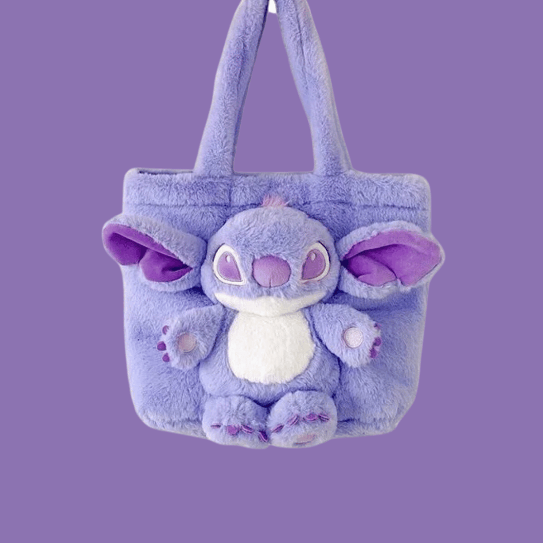 Purple Stitch Plushie Tote Bag