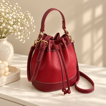 Drawstring Bucket Crossbody Bag