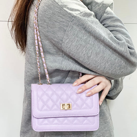 Quilted Chain Crossbody Bag ( 5 colors available)
