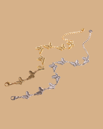 Butterfly Link Bracelet ( Gold & Silver )