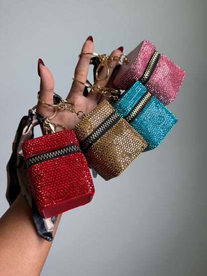 Rhinestone Mini Storage Bag Charm