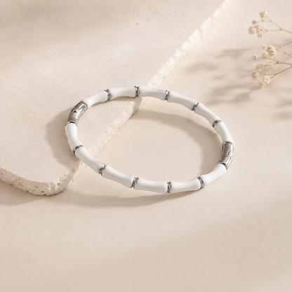Silver Bamboo Chic Bangles