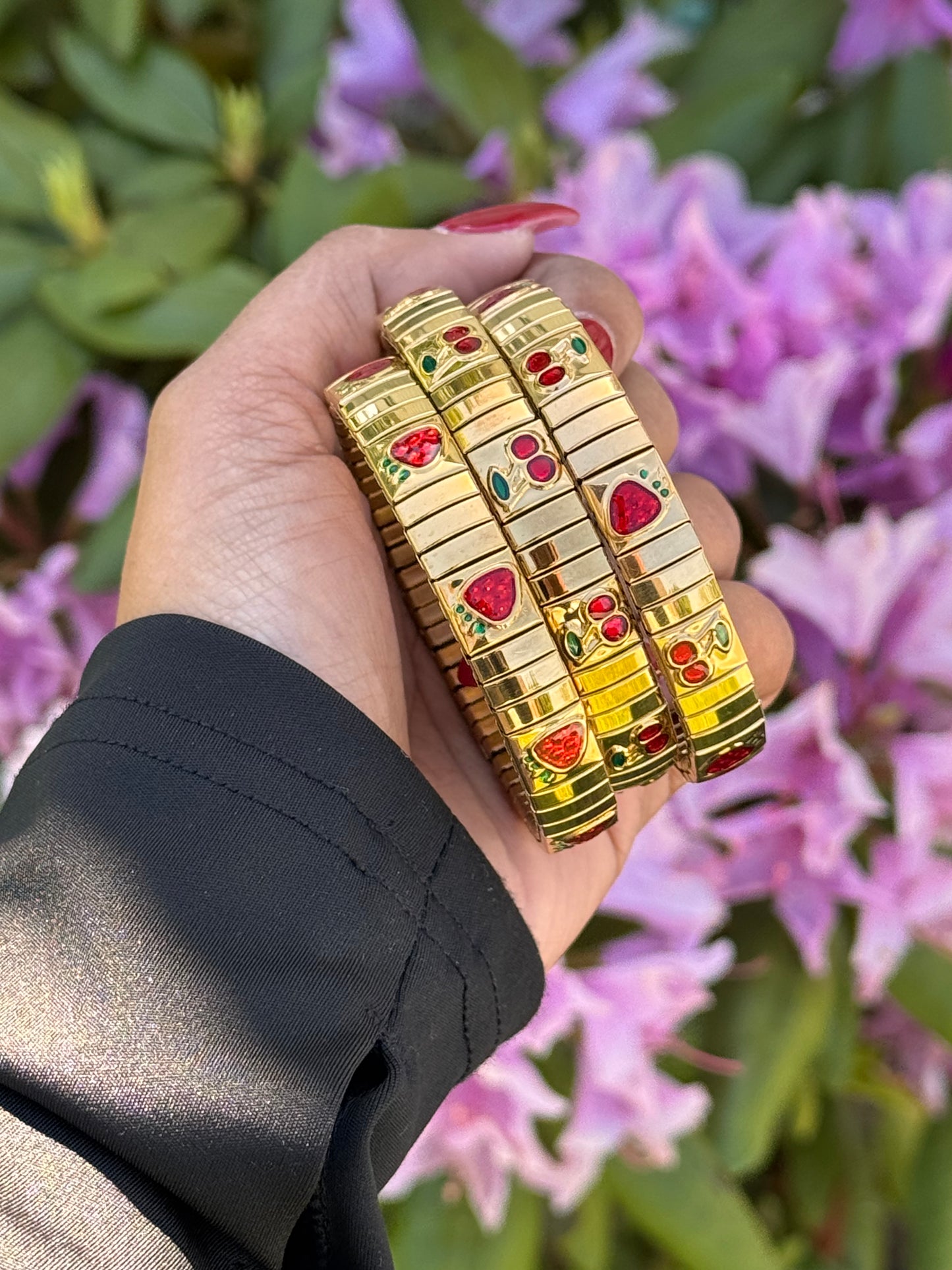 Cherry & Strawberry Combo Band Bracelet