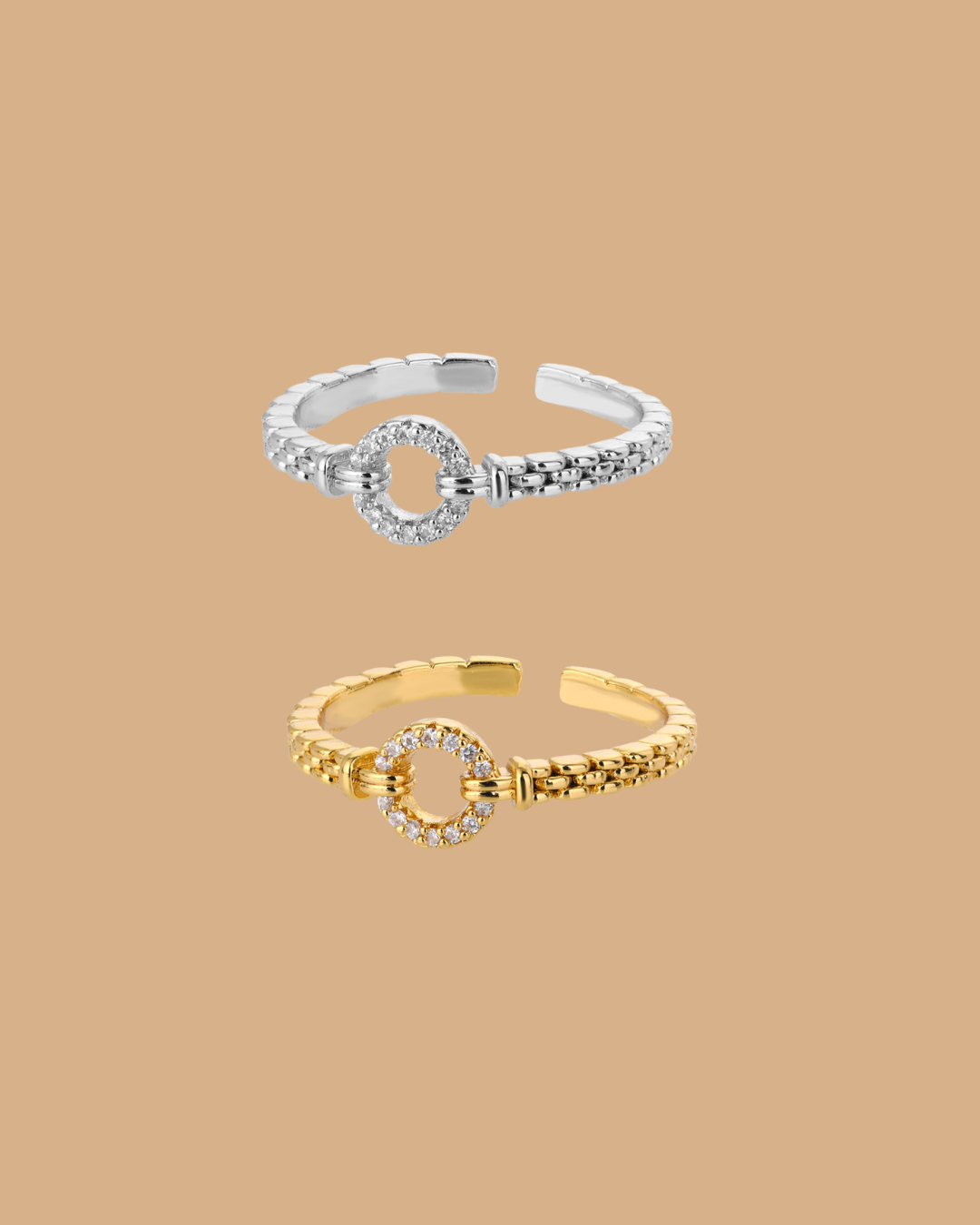 Circle Link Ring ( Gold & Silver )